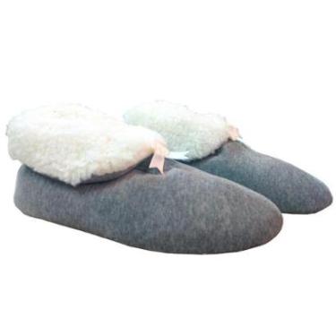 Imagem de Pantufa Botinha de Quarto Feminino Pel Plush Cinza Mescla-Feminino