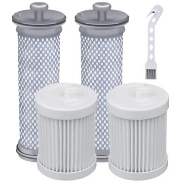 Imagem de Filtro de substituição A10 para Tineco A10/A11 Hero, A10/A11 Master, PURE ONE S11, S12 Pro EX, S15 Series, PWRHERO11 Snap aspirador de pó sem fio, 2 pacotes de pré-filtros e 2 filtros HEPA