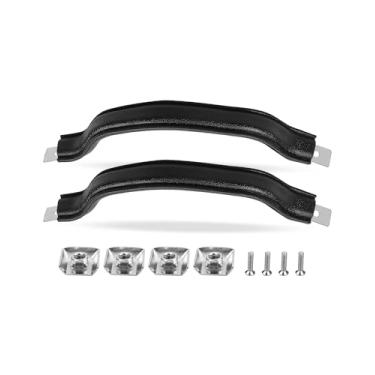 Imagem de Kit de alça de puxador de porta interior serve para Jeep Wrangler YJ 1987-1995, unidade dianteira esquerda e maçaneta lateral direita do passageiro substitui 55009801K 2 peças