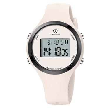 Imagem de NN BEN NEVIS Relógios femininos, relógio digital feminino esportivo ao ar livre com alarme/cronômetro/cronógrafo/luz traseira, presentes para meninas adolescentes/mulheres, 26-OffWhite-C, relógio