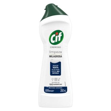 Imagem de Cif Cremoso Limpeza Milagrosa Produto De Limpeza De Casa Milagroso Original Remove 100% Da Sujeira Difícil Sem Esforço 250 Ml