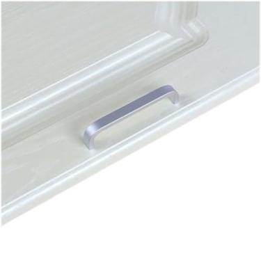 Imagem de Armário de porta de cozinha alça reta puxar botões de porta de ferragem e alças de alumínio da melhoria da casa, 96mmhollow