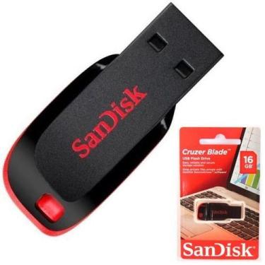 Imagem de Pen Drive Sandisk Cruzer Blade Z50 16Gb Usb Flash Drive Sdcz50-016G-B3