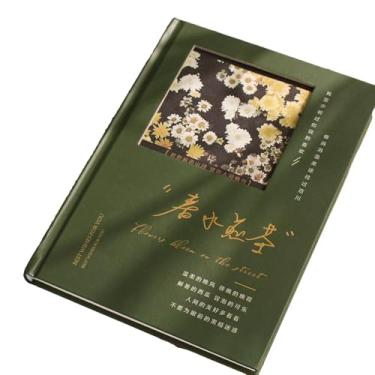 Imagem de Joucien Caderno criativo, artístico, minimalista, tendência retrô, caderno estudantil, livro vazado Ledger-Spring Water Fried Tea L