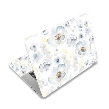 Imagem de ToLuLu 12 12,1 13 13,3 14 15 15,4 15,4 15,6 polegadas Capa de decalque de adesivo para laptop, adesivo de capa de adesivo de netbook de laptop personalizado, adesivo universal para remover arte reutilizável protetor de notebook decalque de vinil, aquarela branca