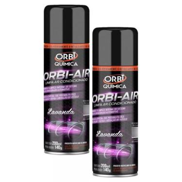 Imagem de Kit 2 Limpa Ar Condicionado Higienizador Orbi Air Lavanda