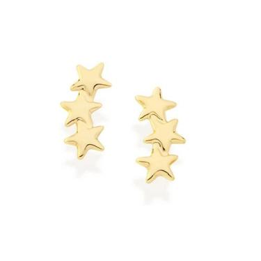 Imagem de Brincos banhado ouro 3x 24k 18k e 22k ou prata 925 femininos pequenos 