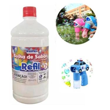 Imagem de Refil Liquido Para Maquina De Fazer Bolhas De Sabão 1 Litro - Brasilfl