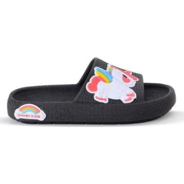 Imagem de Sandália Chinelo Infantil Unicornio Slide Nuvem Menina Leve-Feminino