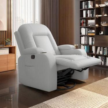 Imagem de Poltrona do Papai Reclinável Giratória e Balanço Sala de Cinema Crihs 