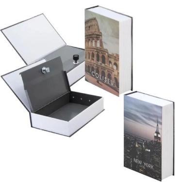 Imagem de Dois Cofre Camuflado Em Forma De Livro Decorativo Porta Joias Dinheiro