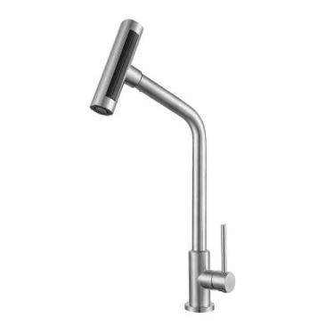 Imagem de Torneira Gourmet Cozinha Mesa 4 Jatos Inox 304 Escovado - Modelar