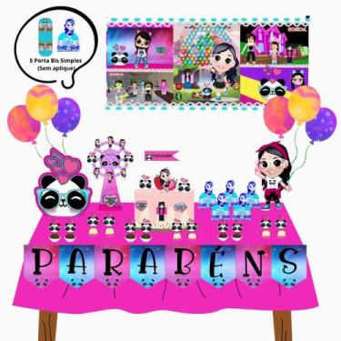 Imagem de Kit Festa Em Casa Luluca + Topo De Bolo Decoração Tag Top - DBMRC