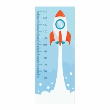 Imagem de Régua de Crescimento Adesivo Foguete Subindo 183 cm Altura - Império d