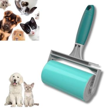 Imagem de Tira Pelos de Roupa Rolo Adesivo Tira Pelo de Roupa Removedor de Pelo de Roupa Rolinho Tira Pelo Ideal para Remover Pelos Pet Rolinho Adesivo Lavável Removedor de Pelos Fiapos E Poeira