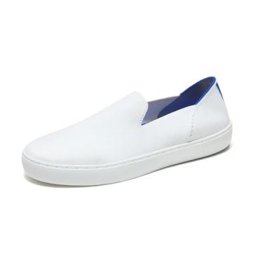 Imagem de Rothy's The Original Slip On Tênis feminino, casual, moderno, feito de garrafas de plástico reciclado e lavável na máquina, Branco brilhante, 42