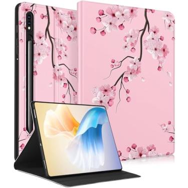 Imagem de Wazzasoft Capa para Samsung Galaxy Tab S6 10,5 polegadas 2019 para mulheres meninas capa fólio bonito design de moda feminino floral flor kawaii bonito exclusivo adolescentes capas de tablet para