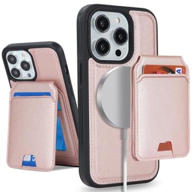 Imagem de SailorTech Capa para iPhone 13 Pro Max com suporte para cartão de crédito mag seguro, capa de couro para iPhone 13 Pro Max para mulheres compatível com mag Safe Wallet destacável 2 em 1 para homens -