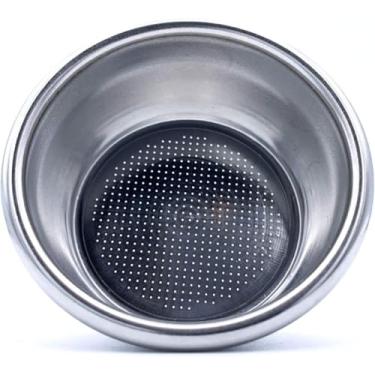 Imagem de Cesta de filtro de café de parede dupla de 54 mm com 2 xícaras, aço inoxidável pressurizado, recipiente de metal - reutilizável, lavável - compatível com máquinas de café expresso Breville - 18/20 g