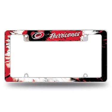 Imagem de Rico Industries NHL Carolina Hurricanes Tie Dye 30,48 cm x 15,24 cm Moldura de placa automotiva para carro/caminhão/SUV