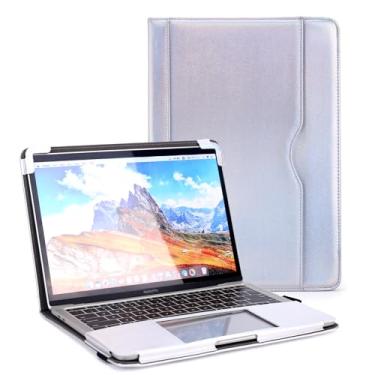 Imagem de Frankmate Capa compatível com MacBook Pro de 13 polegadas, capa de couro PU para MacBook compatível com modelos M2 M1, 2024 2023, 2022-2016 A2338 A2289 A2251 A2159 A1989 A1708 A1706, com bolso para