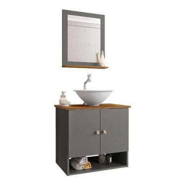 Imagem de Gabinete Banheiro Deli Cuba Lume Bco Torneira DL08 Valv ABS - Loja Doc