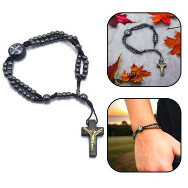 Imagem de Pulseira Terço De Pulso Hematita São Bento - FORNECEDOR 19