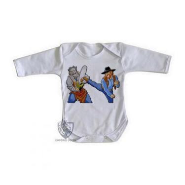 Imagem de body nenê criança roupa bebê manga longa Chuck Norris Massacre - Empór