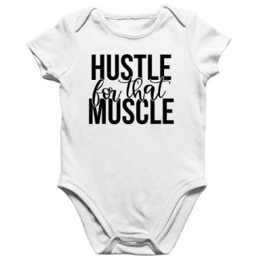 Imagem de Body Bebê Algodão Hustle For That Muscle - Foca na Moda, Branco, GG