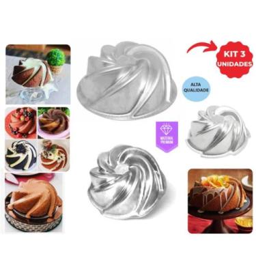 Imagem de Kit 3 Forma Bolo Vulcão Bolo Decorado De Novela - Garcia Atacadista