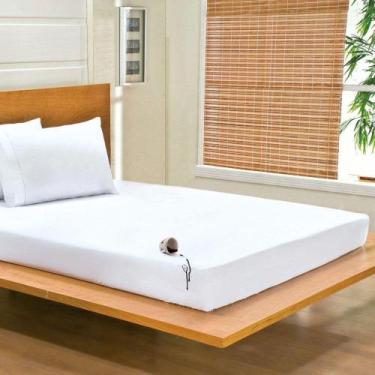 Imagem de Lençol Casal Padrão Avulso com Elástico Impermeável Branco - Lucas Val