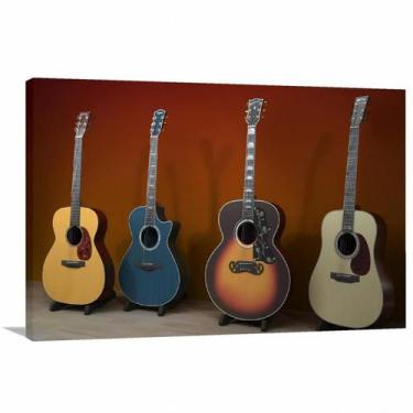 Imagem de Quadro decorativo Violão Guitarra Múscia Tela em Tecido - Wall Frame