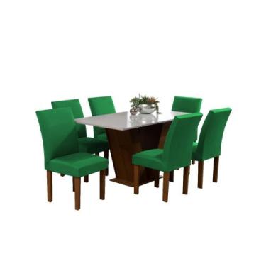 Imagem de Kit 4 Capa De Cadeira Com Elástico Sala Cozinha Luxo - Dennis Confecçõ
