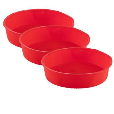 Imagem de Kit 3 Formas Redonda de Silicone Sortida Bolos Sobremesa - QUALITY HOU
