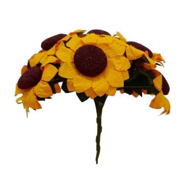 Imagem de Mini Buque de Girassóis Artificiais - 8cm - 10 unidades - Rizzo