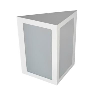 Imagem de Arandela Triângulo Branca 2 Faces 22X19X9CM P/1 Lâmpada E-27 Ref.2216 - All Lux All Lux