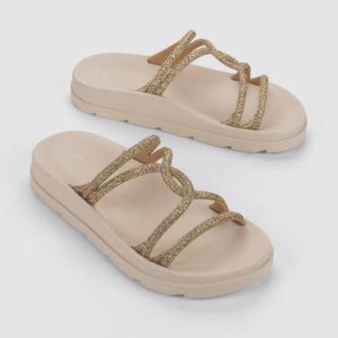 Imagem de Sandália Feminina Zaxy Papete Bright Glitter Confortável Lançamento No