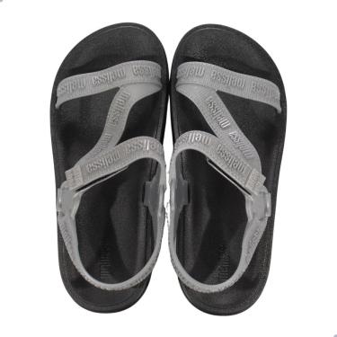 Imagem de Sandália Feminina Melissa Stripes M-Lover Metallic Preto Metalizado e Prata