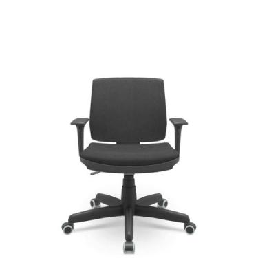 Imagem de Cadeira Brizza Soft Executiva Poliéster Giratória com Braços Regulávei