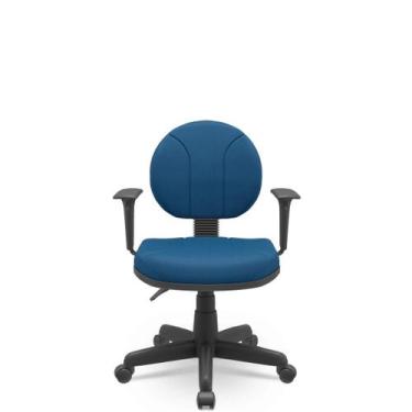 Imagem de Cadeira Executiva Operativa Poliéster Giratória c/ Braços Reguláveis -