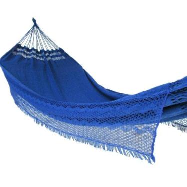 Imagem de rede de descanso e dormir casal gigante tambaba - redespotiguar, Azul