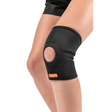 Imagem de Joelheira neoprene reforço patelar curta preta hidrolight, PP