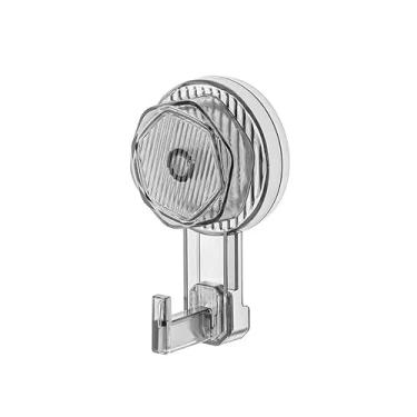 Imagem de Kuangpu Pacote com 3 ganchos com ventosa rotativa a vácuo, suporte de guirlanda resistente de 10 kg para janela, portas de vidro, azulejos, placa de boas-vindas (cinza claro)