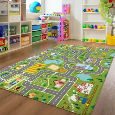 Imagem de AUSTAB Tapete para quarto infantil, vida urbana, ótimo para sala de jogos, sala de aula, quarto - tapete antiderrapante para quarto de fantasia (grande - 14 x 18 m)