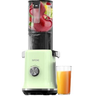 Imagem de Whole Fruits - máquinas espremedor de pressão a frio, poderoso espremedor de boca larga de 110 mm, com grande canal de alimentação para legumes e frutas, fácil de limpar, verde