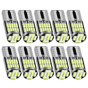 Imagem de 10 peças T10 4014 26SMD lâmpada LED super brilhante azul gelo 168 2825 W5W 194 Chipsets lâmpadas de substituição para luzes de cortesia lâmpada interior de carro lâmpada de porta-malas luz de mapa luz