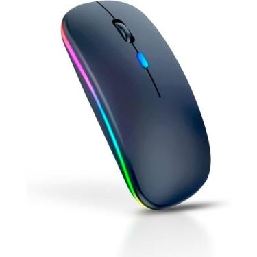 Imagem de Mouse Sem Fio Recarregável Wireless Led Rgb Ergonômico - alt