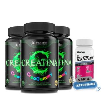 Imagem de Creagummy sabor uva verde 3 un + testofemme - INOVE NUTRITION