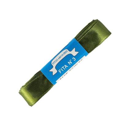 Imagem de Fita de Cetim Trader 15mm N3 com 10 Metros, COR 108 VERDE MUSGO, 10 Me