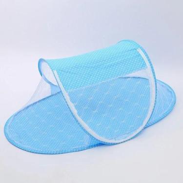 Imagem de Mosquiteiro Universal Infantil Dobrável E Portatil 105 cm - TOP, Azul 